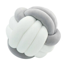 (Gray and White) Cuscino Nodo Palla Spesso, Comodo per Soggiorno e Divano