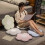 (Pink) Cuscino da Pavimento Blu in Memory Foam 45x45x4cm, per Camera Ragazza 2