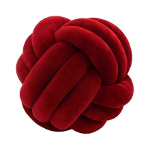 (Red) Knot Pillow Ball Thick Comfortable Knotted Pillows For Living Room Home Sofa