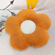 (orange) Cuscino Fiore a 6 Petali 35cm, Cuscino Girasole Bambini per Camera e Mare