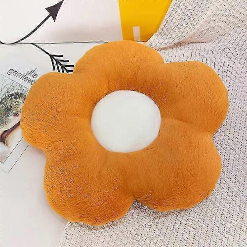 (orange) Cuscino Fiore a 6 Petali 35cm, Cuscino Girasole Bambini per Camera e Mare