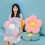 (yellow) Cuscino Fiore a 6 Petali 35cm, Cuscino Girasole Bambini per Camera e Mare 4