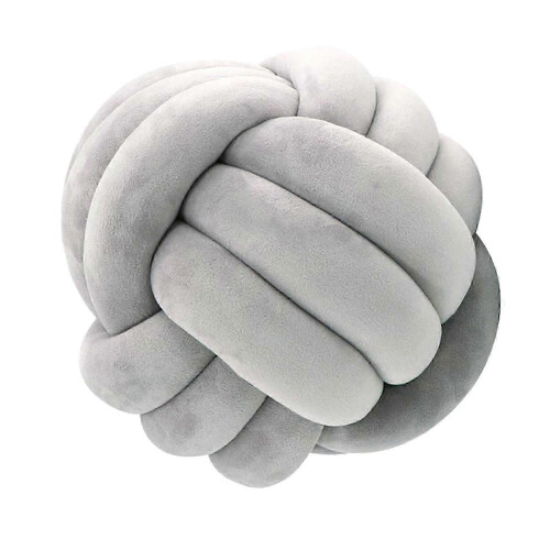 (Light Gray) Cuscino Nodo Palla Spesso, Comodo per Soggiorno e Divano 1