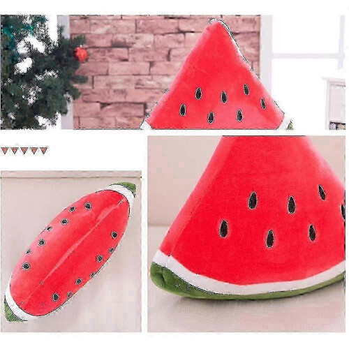 (30cm, Round) Coussin Câlin Pastèque, Cadeau Doux pour Noël et Anniversaire 1