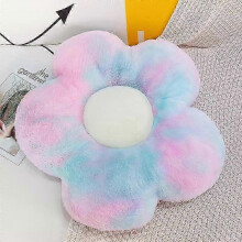 (colorful) Plüsch-Blumenkissen 6 Blütenblätter 35cm, Sonnenblumenkissen für Kinderzimmer und Meer