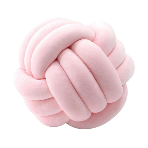 (Light Pink) Cuscino Nodo Palla Spesso, Comodo per Soggiorno e Divano 1