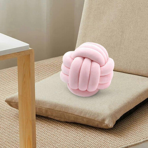 (Light Pink) Cuscino Nodo Palla Spesso, Comodo per Soggiorno e Divano 2