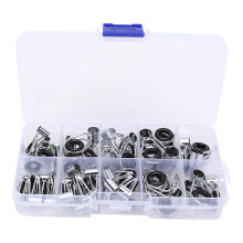 45Pcs 9 Size Stainless Steel Ceramic Fishing Rod Guide Rings Kit Accessories