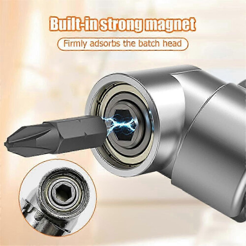 105 Degree Right Angle Drill Adapter Kit 12pcs Flexible Screwdriver Bits Hex Shank Drivers 2