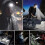 USB Rechargeable Headband Headlamp 4 LED Waterproof Flash Alarm Running Hat High Stretch 5