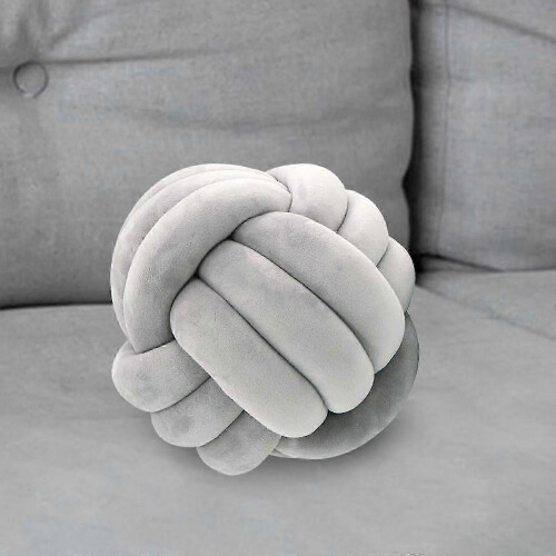 (Light Gray) Cuscino Nodo Palla Spesso, Comodo per Soggiorno e Divano 2