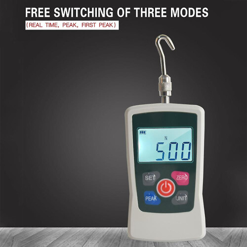 500N Digital Push Pull Force Gauge Portable 50kg 110lb 1760oz Switchable Units 2