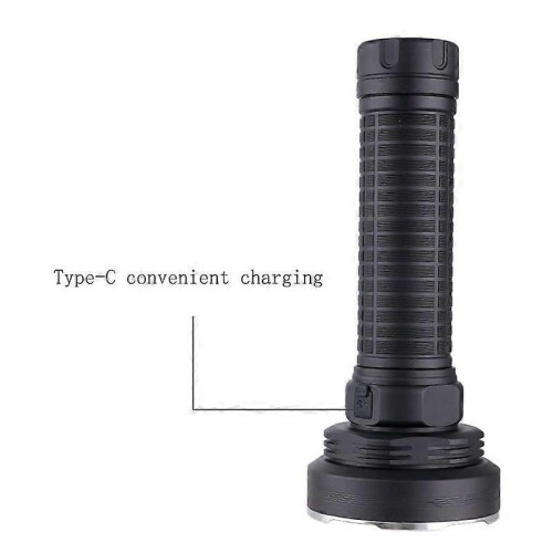 Rechargeable LED Flashlight with OLED Display Bright Beam Type-C Portable Torch 2