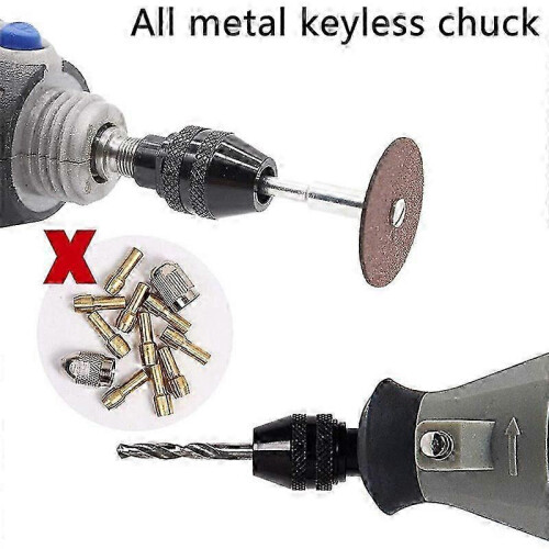 4 Pcs Quick Change Universal Mini Keyless Drill Chuck Multifunction for Dremel Grinder 1