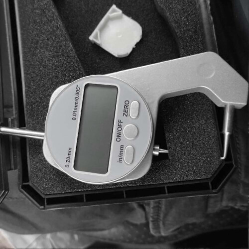 Digitales LCD-Wanddickenmessgerät mit spitzem Messkopf, metrisches Mikrometer, 0–20 mm 2