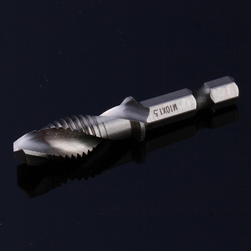 M10 HSS 1/4 Hex Shank Taper Drill Tap Bit Combo Power Tool Accessory 2