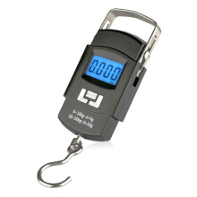 Cyfrowa ręczna waga do bagażu, waga do walizek 110 funtów/50 kg, hak, kg/lb/jin/oz dla H