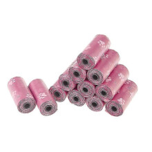 Pink Dog Waste Bags 24 Rolls Outdoor Cleanup Kit for Pet Poop Disposal
