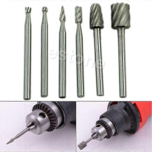 6Pcs HSS Grinding Burr Bits Router Set for Bosch Mini Rotary Tool
