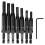 7Pcs Black Hinge Hole Drill Bit Set Professional Woodworking Kit with L Shape Hex Wrench 1