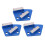 3Pcs 120Grit Blue Trapezoid Concrete Diamond Grinding Pads Aggressive Cutting 2 Long Teeth 1