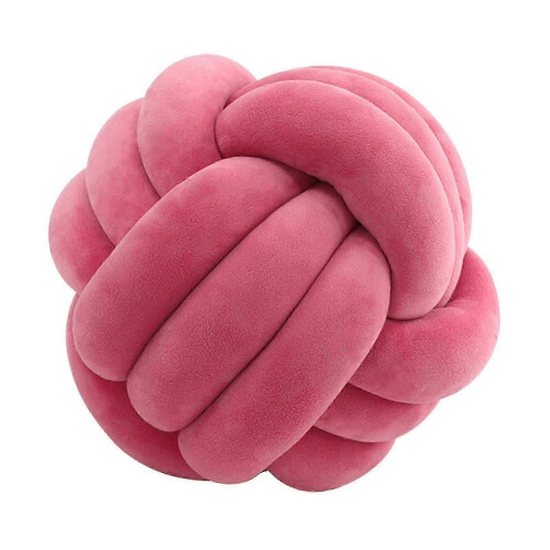 (Light Rose Red) Cuscino Nodo Palla Spesso, Comodo per Soggiorno e Divano 1