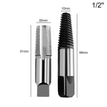 Combination Pipe Tap and Screw Extractor Set 1/2 3/4 Inch Thread Repair Kit