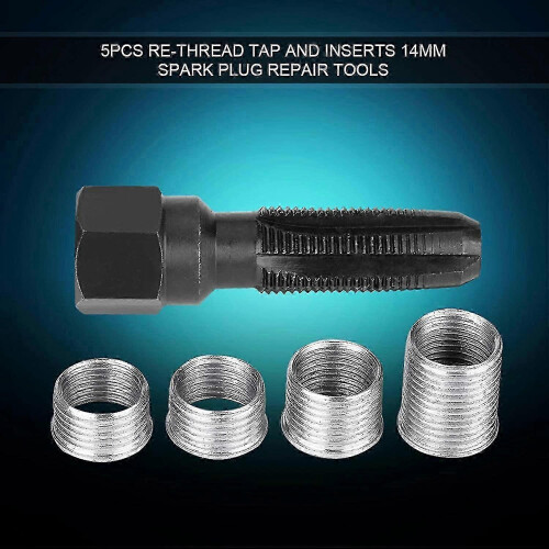 M14 Spark Plug Thread Repair Kit 5pc Inserts Tap Drill Tool 2