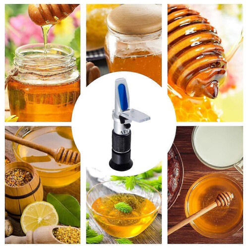 Honey Refractometer ATC Multifunctional Handheld Moisture Meter Antifreeze Freezing Point 1