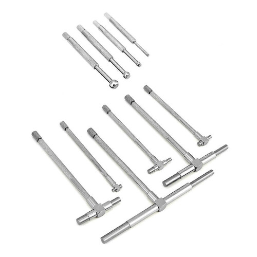 6PC Telescoping Bore Gauge Set 1/8-1/2in Range Precision Hole Measuring Kit 2