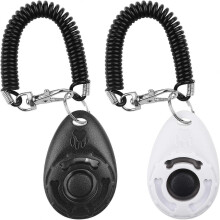 Dog Training Clicker with Wrist Strap and Large Button for Dogs Cats Horses 2 Pack