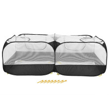 Portable Folding Chicken Coop Outdoor Pen for Small Animals Ducks Rabbits Black
