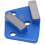 3Pcs 120Grit Blue Trapezoid Concrete Diamond Grinding Pads Aggressive Cutting 2 Long Teeth 2