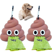 Hundebæsjposedispenser med ringkrok Bærbar utendørs kjæledyrpose