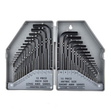 30Pcs Hex Key Wrench Set Long Short Arm Carbon Steel Tool Kit for Maintenance Repair