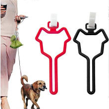 2 stk. håndfri hundeavføringsposeholder belteklips for utendørs turgåing