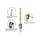 4Pcs Countersink Drill Bits Set Universal Cabinet Hardware C Clamp for Woodworking 4