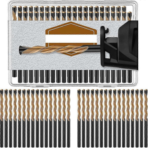 50pcs Drywall Router Drill Bits Pilot Point Cutting Bit Set Replacement Tools for Spiral Saw