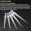 5pc Precision Feeler Gauge Set Tapered Hole Inspection Triangular Wedge Measuring Ruler 2