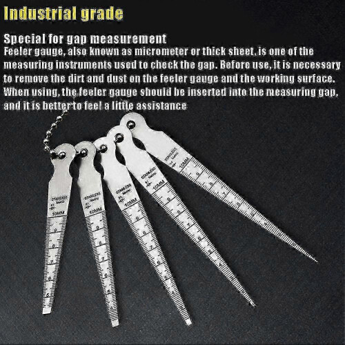 5pc Precision Feeler Gauge Set Tapered Hole Inspection Triangular Wedge Measuring Ruler 1