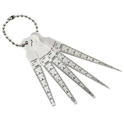 5pc Precision Feeler Gauge Set Tapered Hole Inspection Triangular Wedge Measuring Ruler 2