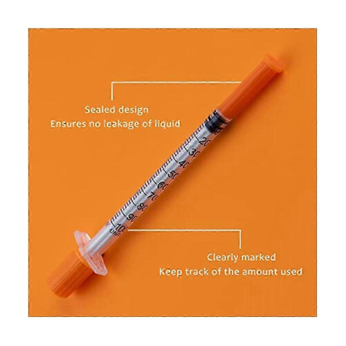 50Pcs 1ml Syringe with 30G 8mm Needle Individually Sealed 1
