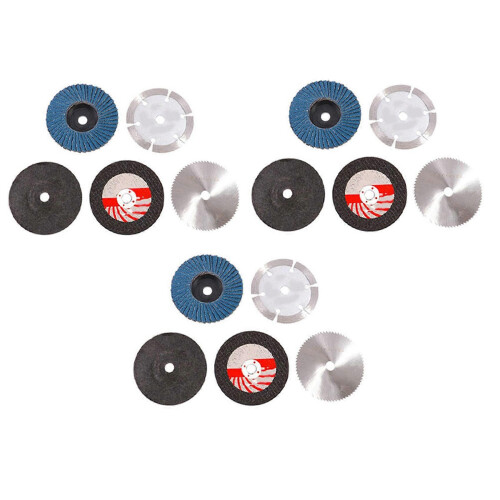15Pcs 75mm Cutoff Wheels 10mm Arbor Angle Grinder Metal Flap Discs Sanding Tool