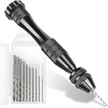 Precision Steel Pin Vise Hand Drill Set for Resin Casting Molds with 10 Bits
