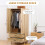 2-Door Modern Wardrobe with 2 Drawers & Rail 4