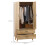 2-Door Modern Wardrobe with 2 Drawers & Rail 3