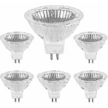 Set van 6 GU5.3 halogeenlampen 12V 50W MR16 spotlampen