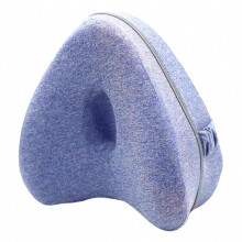 Ergonomic Knee Pillow for Side Sleepers with Breathable Cover - Comfort and Support for Hip, Leg, and Back Pain Relief - Blue