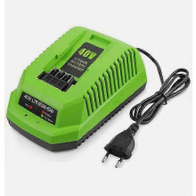 40V Lithium Battery Charger for Greenworks G-MAX 40V Batteries: 29472, 29482, 29652, G40825, EU Plug