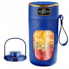 Portable 2600mAh Digital Display Electric Juicer Cup Convenient Rechargeable Blender Travel Friendly Juice Maker White